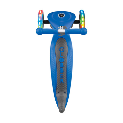 Globber Junior Foldable Lights 3-Wheel Light Up Scooter Navy Blue 2-6 Years