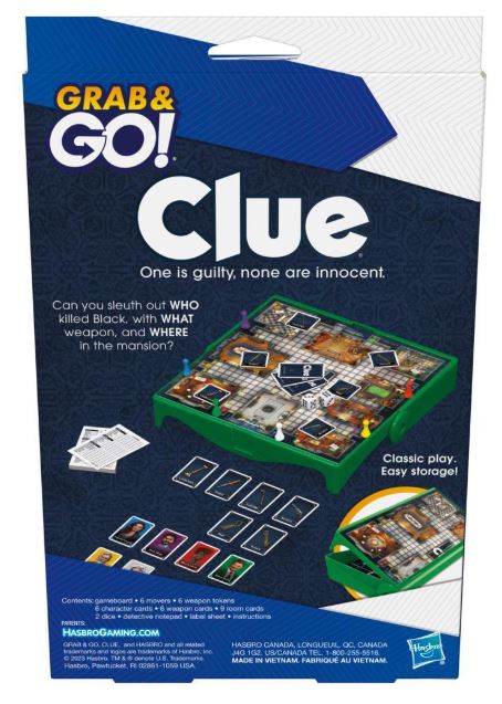 Hasbro Gaming Clue Grab and Go Game