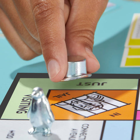 Monopoly Board Game, Classic Game with Storage Tray and Larger Tokens
