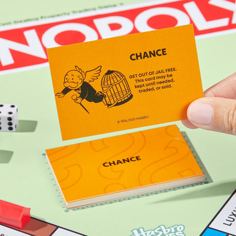 Monopoly Board Game, Classic Game with Storage Tray and Larger Tokens