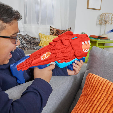Hasbro Nerf Junior Wild Lionfury, Easy Play Dart Blaster, 16 Nerf Elite Darts