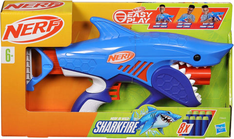 Hasbro Nerf Junior Wild Sharkfire Dart Blaster, 8 Nerf Elite Darts