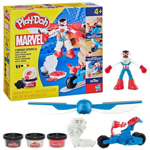 Hasbro Play-Doh Marvel Captain America Moto-Slicer Playset