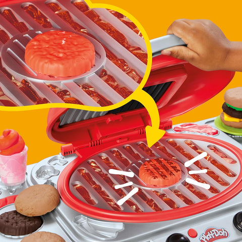 Hasbro Play-Doh Sizzlin' Grill Playset with Lights & Sounds, 17 Accessories