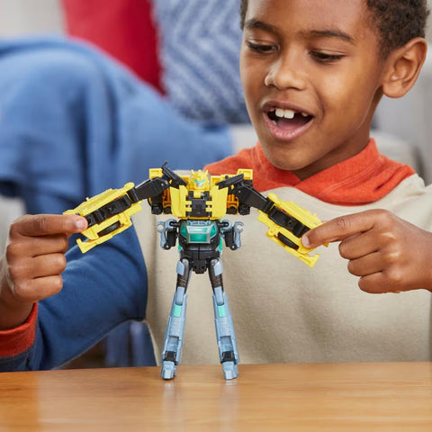 Hasbro Transformers EarthSpark Cyber-Combiner Bumblebee and Mo Malto Action Figures