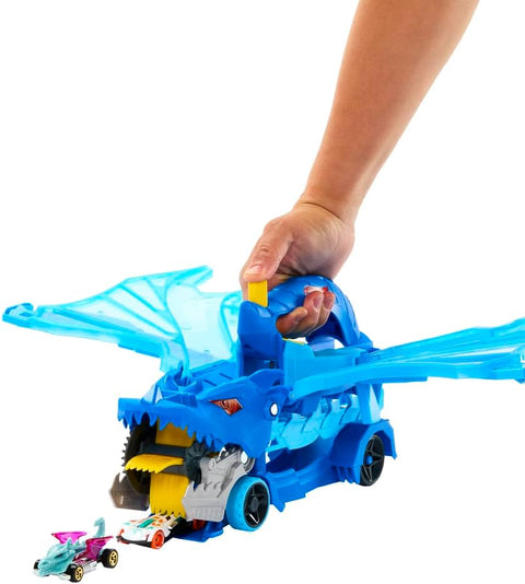 Hot Wheels City Hot Wheels Ultimate Dual Dragon Transporter & 2 1:64 Scale Cars