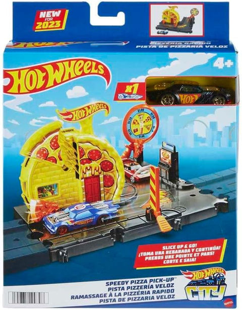 Hot Wheels City Speedy Pizza Pick-Up Track Set