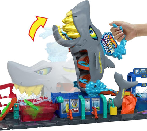 Hot Wheels City Ultra Shark Car Wash Playset