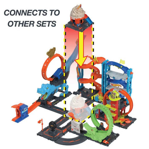 Hot Wheels Dowtown Ice Cream Swirl City Track Set