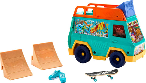Hot Wheels Skate Tony Hawk Skate Van Playset With Exclusive Fingerboard & Removable Skate Shoes