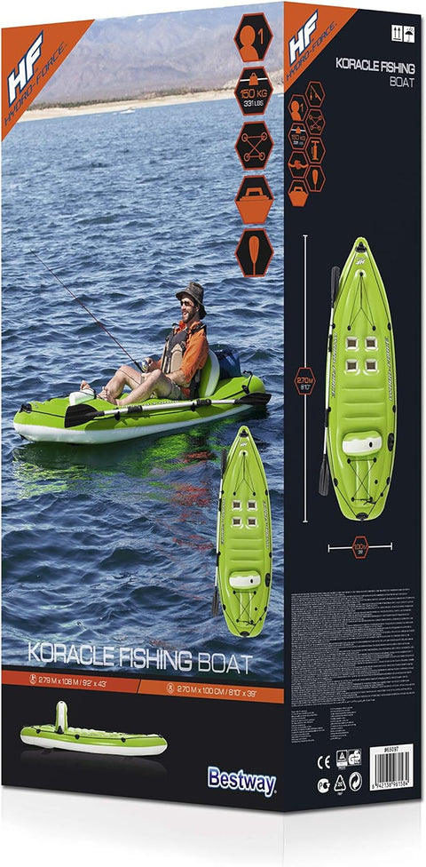 Bestway Hydro-Force Koracle Inflatable Fishing Kayak Set 285x92cm