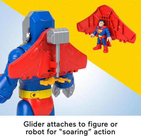 Imaginext DC Super Friends Superman Insider & Exo Suit Robot With Lights & Sounds 6 Pieces