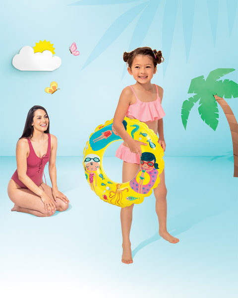 Intex Inflatable Transparent Ring Swim Tube 61cm