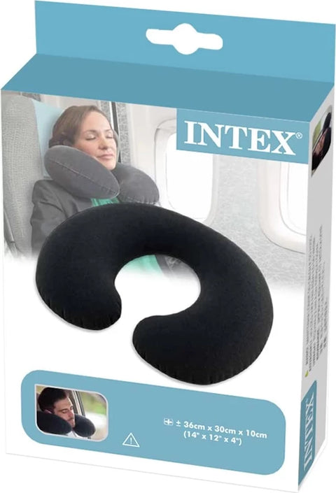 Intex Inflatable Travel Pillow Head Rest Cushion 36x30x10cm