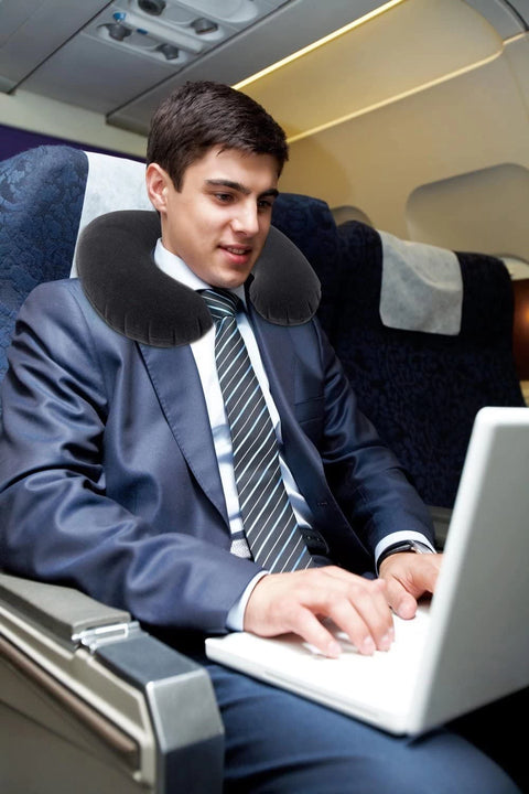 Intex Inflatable Travel Pillow Head Rest Cushion 36x30x10cm