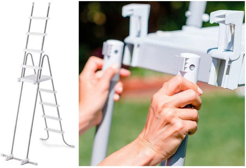 Intex Deluxe Pool Ladder w/ Removable Steps for 132cm Depth Pools