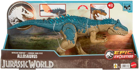 Jurassic World Ruthless Rampagin Allosaurus Dinosaur With Attack Move & Roar Sound hrx50