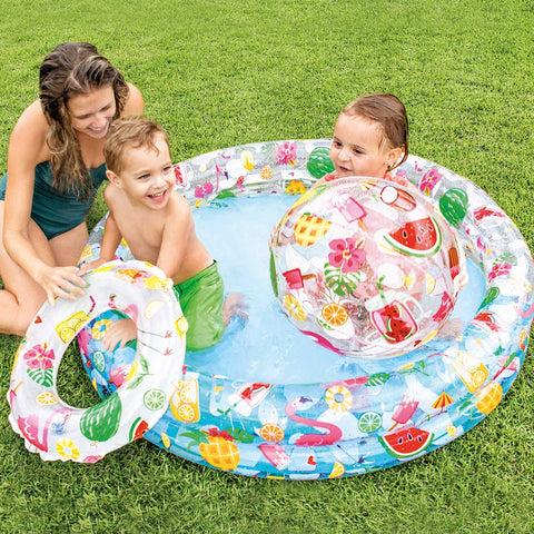 Intex Just So Fruity Inflatable Kiddie Pool Set 122x25cm