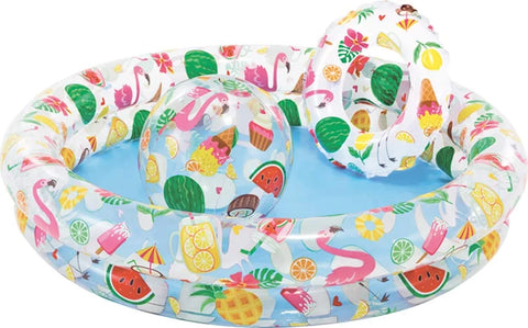 Intex Just So Fruity Inflatable Kiddie Pool Set 122x25cm