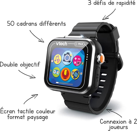 VTech KidiZoom Smartwatch MAX Noir