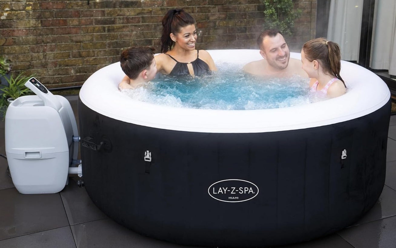 Bestway Lay-Z-Spa Miami AirJet Black 180x66cm 4 Person – PlayBox