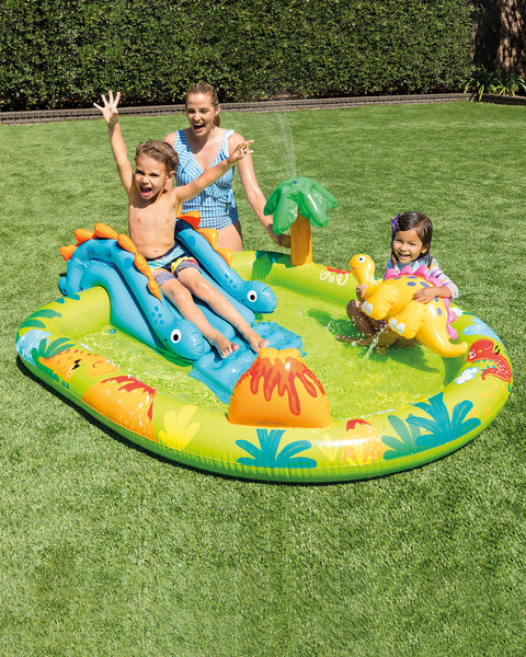 Intex Little Dino Inflatable Play Center With Slide 192x152x58cm