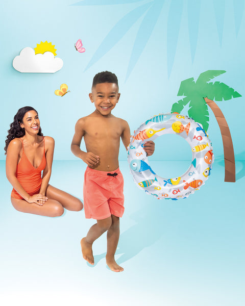 Intex Lively Print Inflatable Swim Rings 51cm