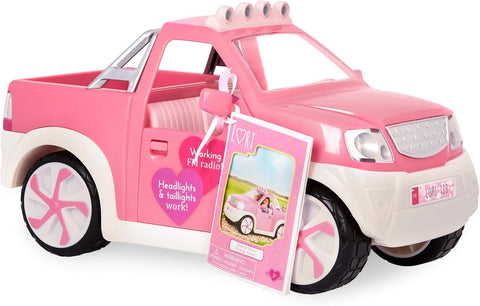 Lori Ride & Shine Pickup Truck Pink for 15cm Dolls