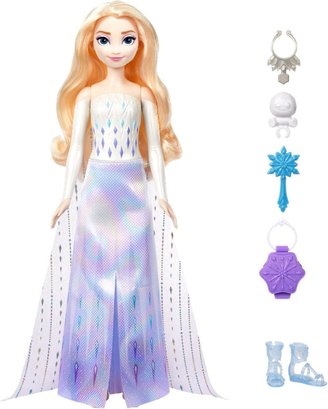 Disney Frozen Spin & Reveal Elsa Fashion Doll & Accessories With 11 Surprises