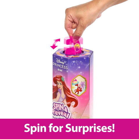 Disney Princess Ariel Fashion Doll Set, Spin & Reveal with 11 Surprises