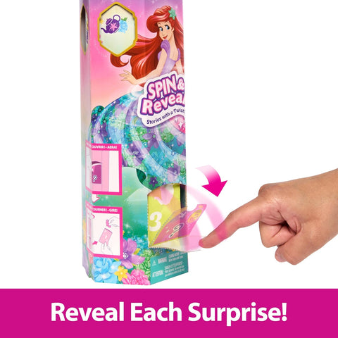 Disney Princess Ariel Fashion Doll Set, Spin & Reveal with 11 Surprises