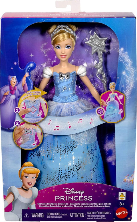 Disney Princess Enchanted Ballgown Cinderella Fashion Doll With Lights & Sounds, Inspired By Movie
