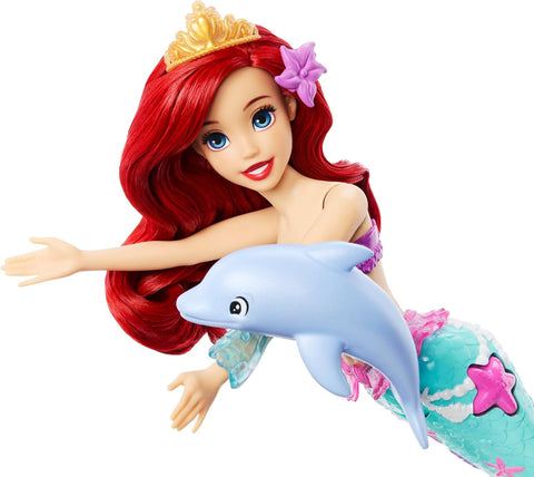 Disney Princess Ocean Friends Ariel Swimming Mermaid Doll With Squirt