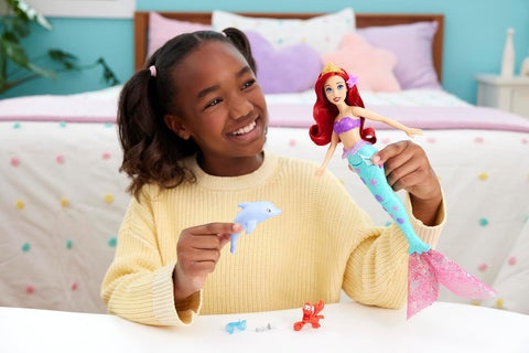 Disney Princess Ocean Friends Ariel Swimming Mermaid Doll With Squirt