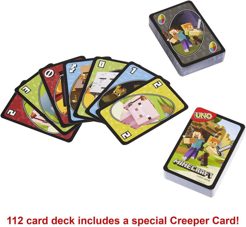 Mattel Games UNO Minecraft Themed Matching Card Game