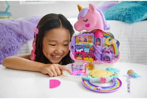 Polly Pocket 2 in 1 Beauty Salon Rainbow Unicorn