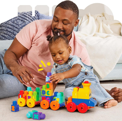 Mega Bloks First Builders ABC Musical Train Blocks 50 Pieces