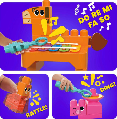 Mega Bloks Musical Farm Band Sensory Block 45 Pieces