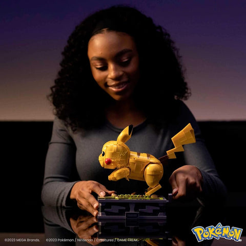 MEGA Pokémon Motion Pikachu Building Brick Set With Mechanized Motion 1095 Pieces