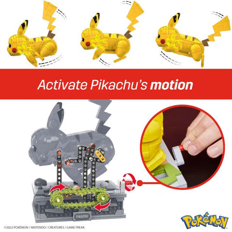 MEGA Pokémon Motion Pikachu Building Brick Set With Mechanized Motion 1095 Pieces