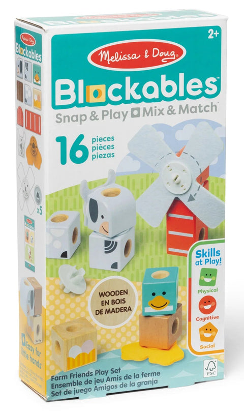Melissa & Doug Blockables Farm Friends Play Set