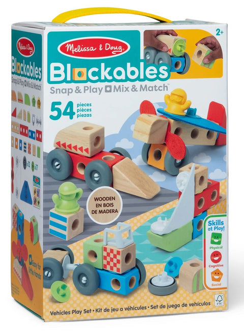 Melissa & Doug Blockables Vehicles Play Set
