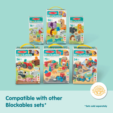Melissa & Doug Blockables Vehicles Play Set