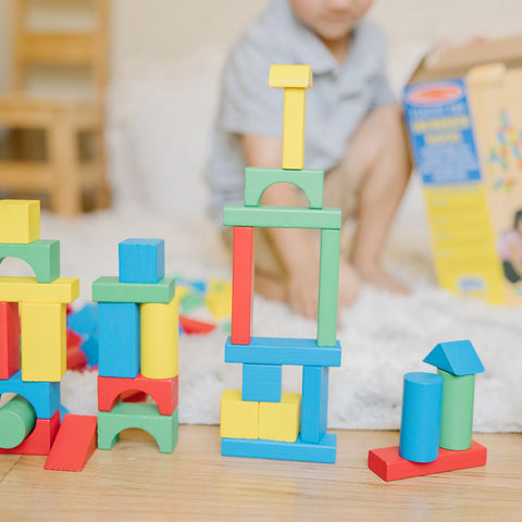 Melissa & Doug Classic Toy 100-Piece Wood Blocks Set