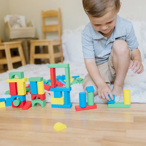 Melissa & Doug Classic Toy 100-Piece Wood Blocks Set