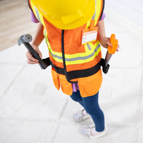 Melissa & Doug Construction Worker Costume Role Play Set