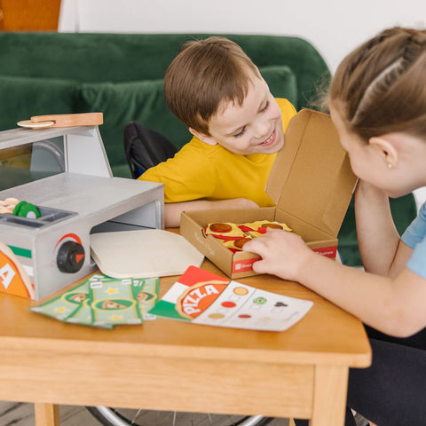 Melissa & Doug Top & Bake Pizza Counter Wooden Play Food
