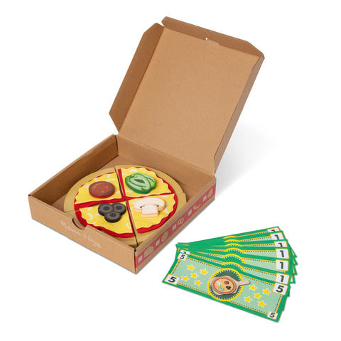 Melissa & Doug Top & Bake Pizza Counter Wooden Play Food
