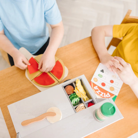 Melissa & Doug Top & Bake Pizza Counter Wooden Play Food