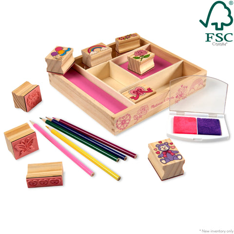 Melissa & Doug Wooden Stamp Set Friendship
